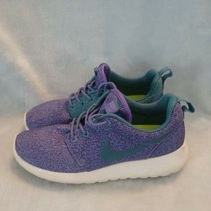 Nike Roshe Run Womens Size 6.5 Purple Teal 599432-551 Running Shoes Snea…